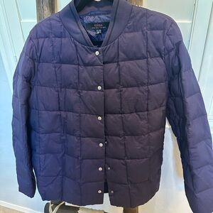 Trina Turk Deep Purple Puffer Jacket Excellent Condition